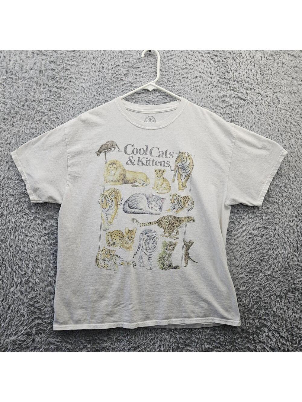 DOM Cat T Shirt Cool Cats & Kittens Men XL 100% Cotton No Stains